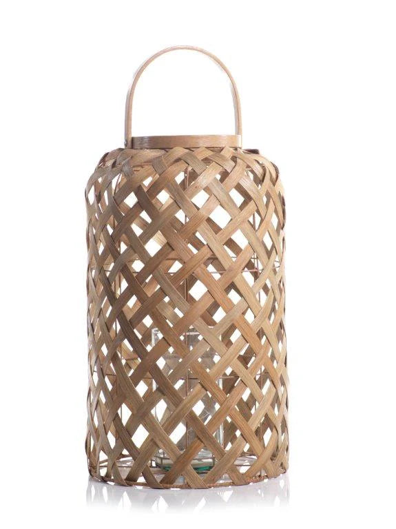 Saros Flatcore Rattan Lantern Large