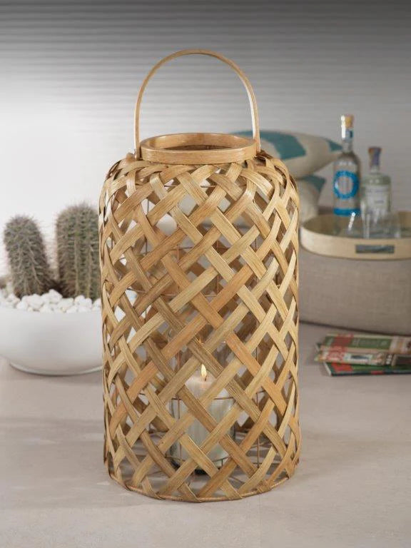 Saros Flatcore Rattan Lantern Large