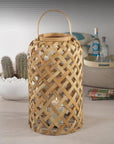 Saros Flatcore Rattan Lantern Large