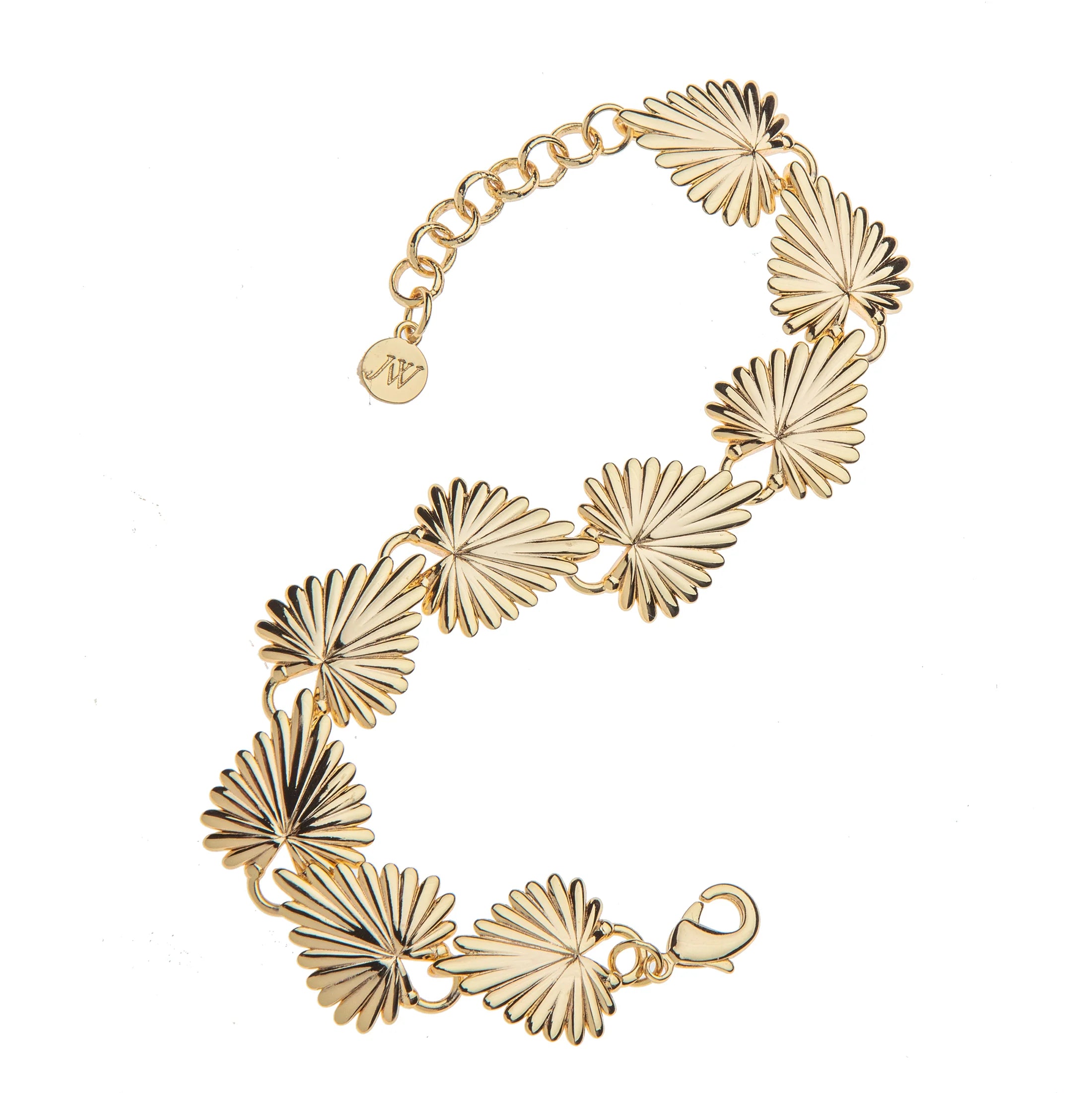 JANE WIN Full Heart LOVE Link Bracelet