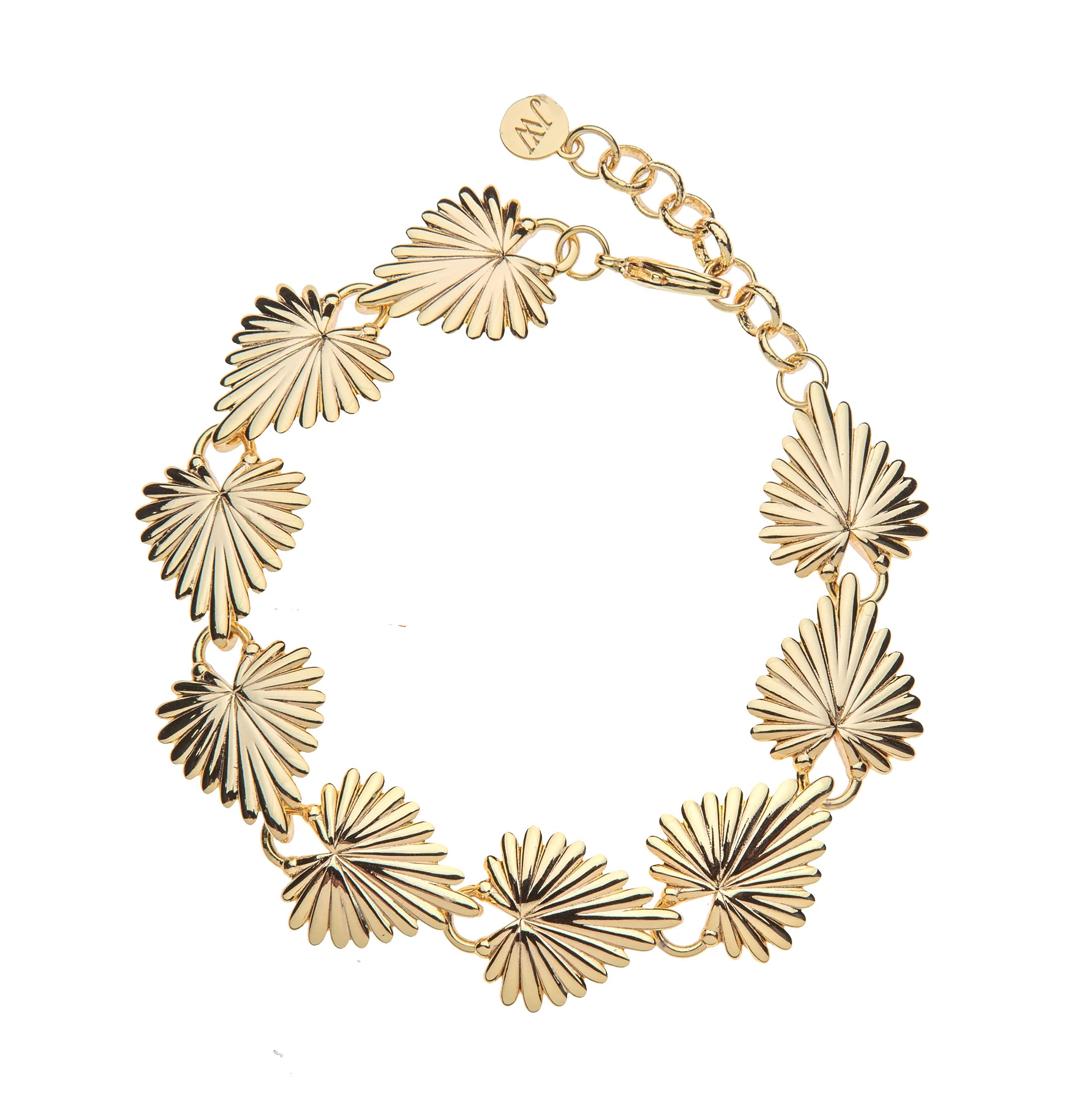JANE WIN Full Heart LOVE Link Bracelet