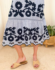 ROSE AND ROSE Agrigento Dress Blue Stripe