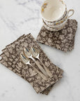 Brown Regal Peacock Cocktail Napkins