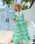 OLIPHANT Flirty V-Neck Maxi Soleil Sage