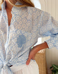 FRAE The Kathy Button Down Shirt Blue Sky Original Block