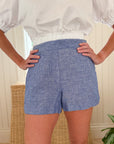 FRANK & EILEEN Mae Pull On Shorts Navy