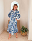 CARA CARA Hutton Dress Berries Egret