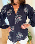 LOLA AUSTRALIA Twenty Shirt Wreath Navy