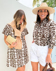 FITZROY & WILLA Edie Shift Espresso Ikat