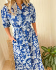 LOLA AUSTRALIA Stevie Shirtdress Palmini French Blue