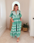 OLIPHANT Flirty V-Neck Maxi Soleil Sage