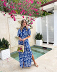 LOLA AUSTRALIA Stevie Shirtdress Palmini French Blue