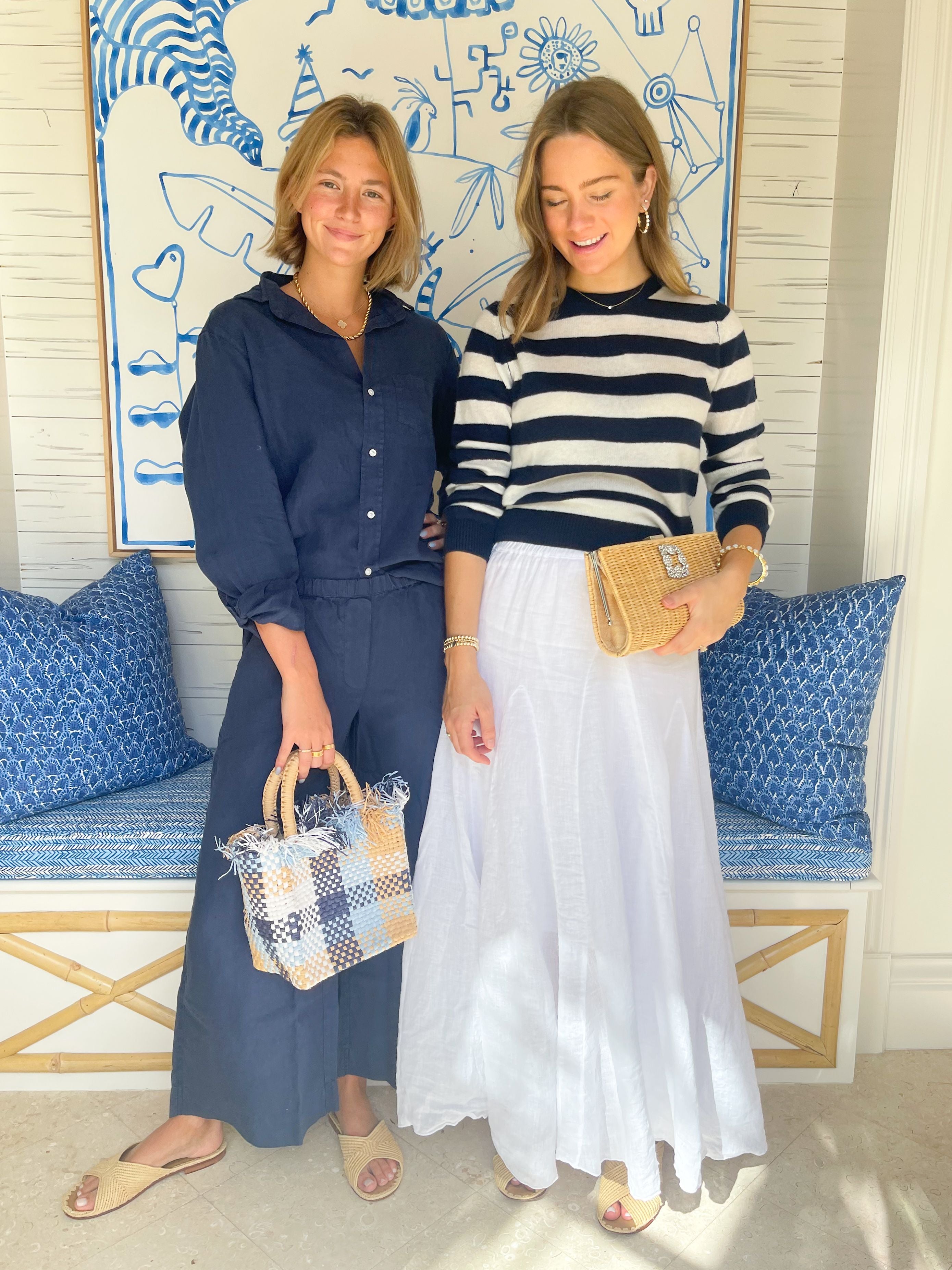 FRANK & EILEEN Maisie Pant Navy