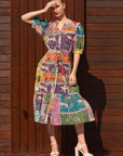 FINAL SALE LOLA AUSTRALIA Pacific Midi Dress Tiger Tiger