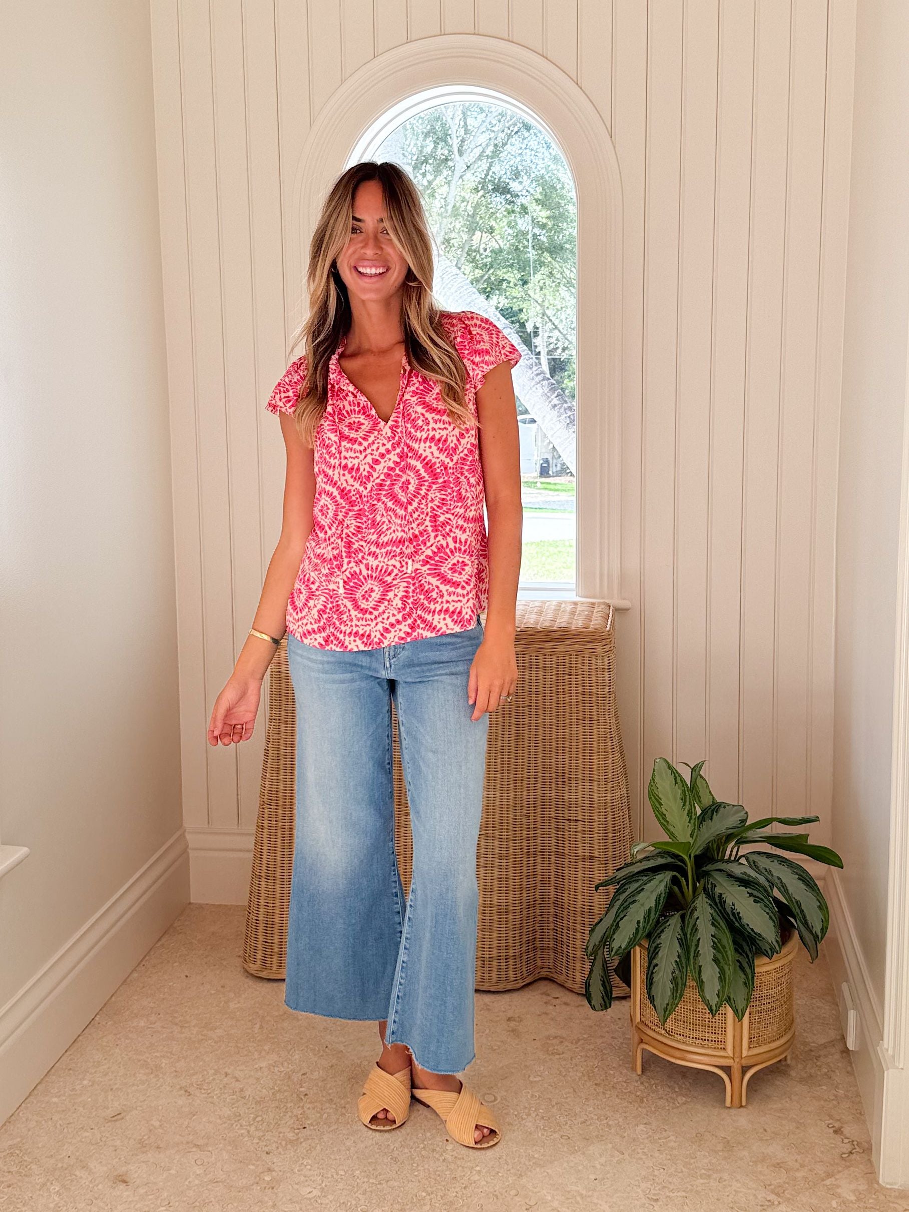 WALKER & WADE Sandra Top Cherry Fuchsia