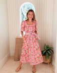 PINK CITY PRINTS Fleur Dress Sweet Hibiscus