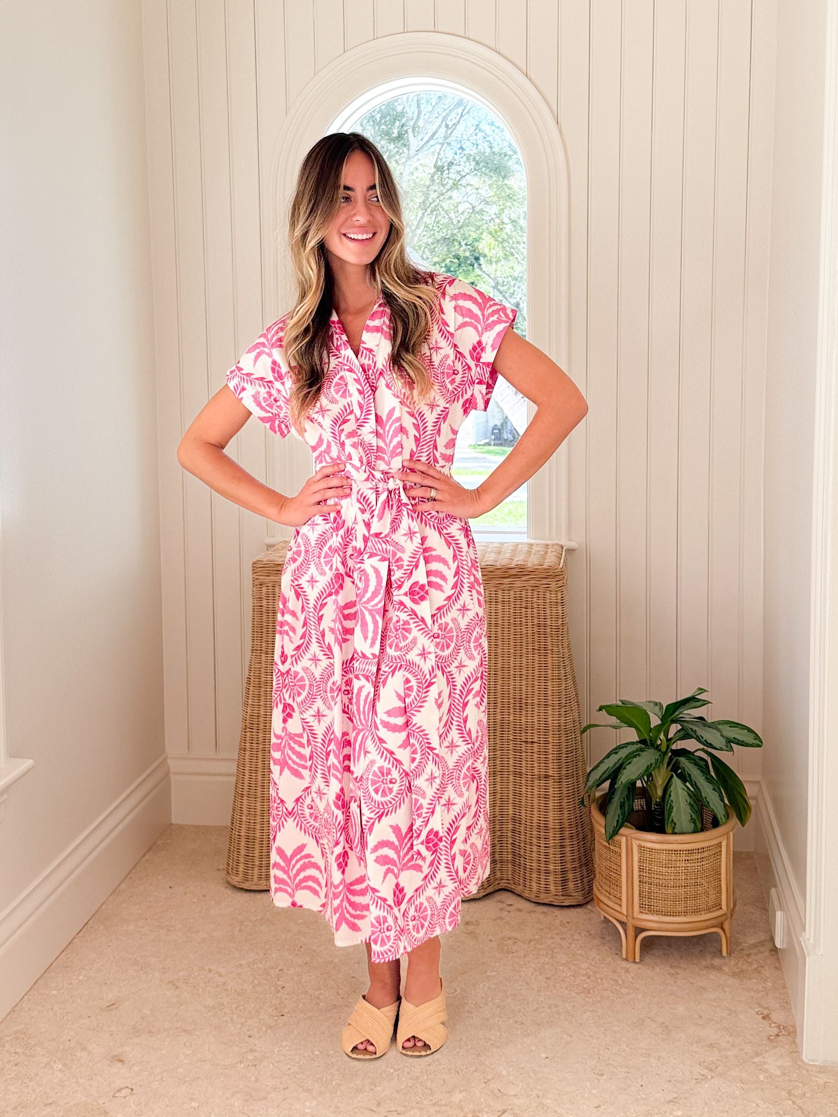 KASIA Naxos Maxi Dress Flamingo  Matilda's Life Style