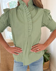 NAVYBLEU Westport Top Sage