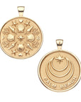 JANE WIN Palm Beach Pendant Coin Adjustable Beaded Chain