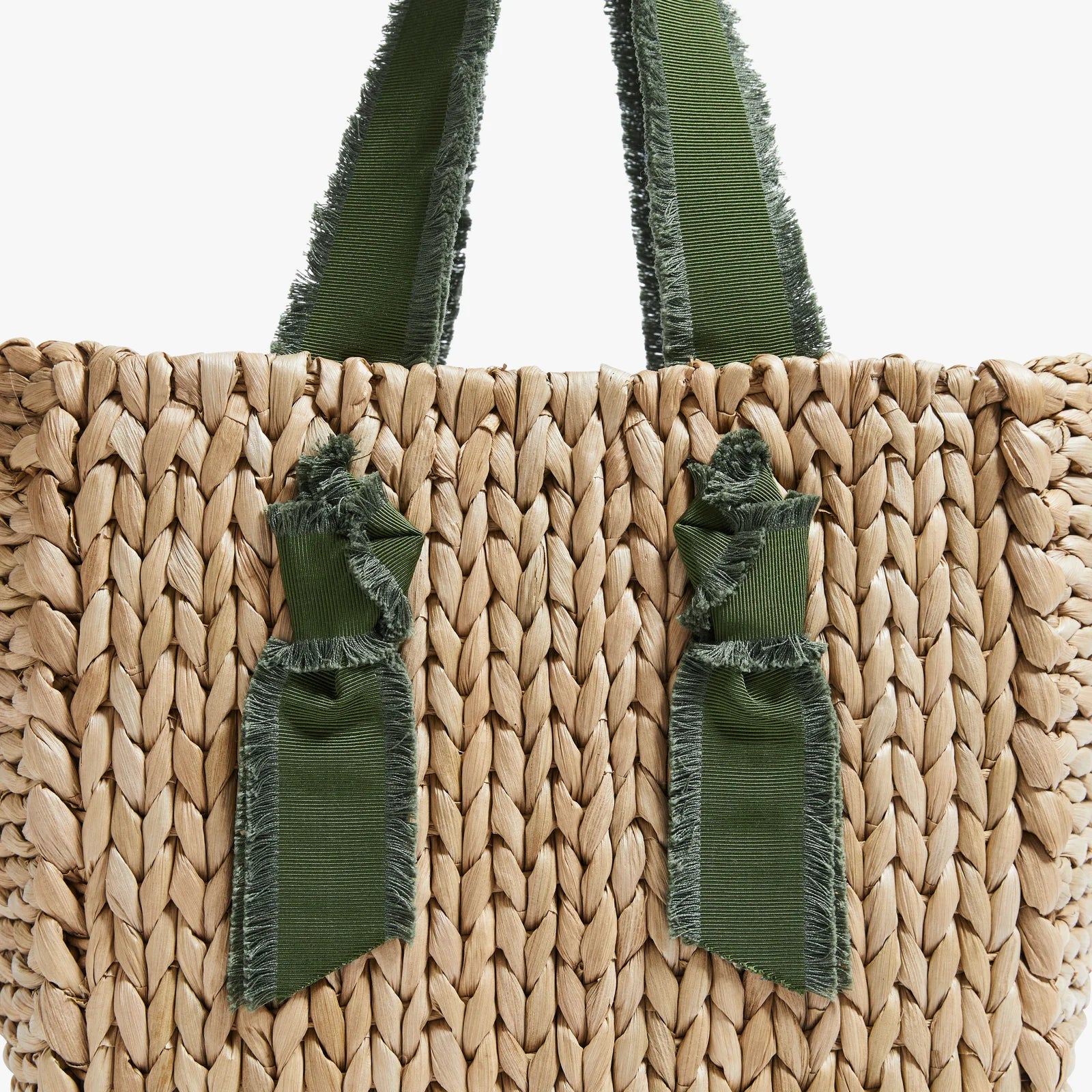 PAMELA MUNSON Petite Isla Bahia Tote Fringe Moss