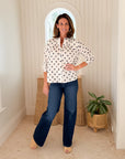 LOLA AUSTRALIA Texas Shirt Polka Navy