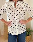 LOLA AUSTRALIA Texas Shirt Polka Navy