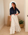 LOLA AUSTRALIA Ballet Skirt Polka Navy