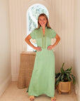 BELLA TU Meg Caftan Pear