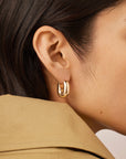JENNY BIRD Puffy U Link Earrings Gold
