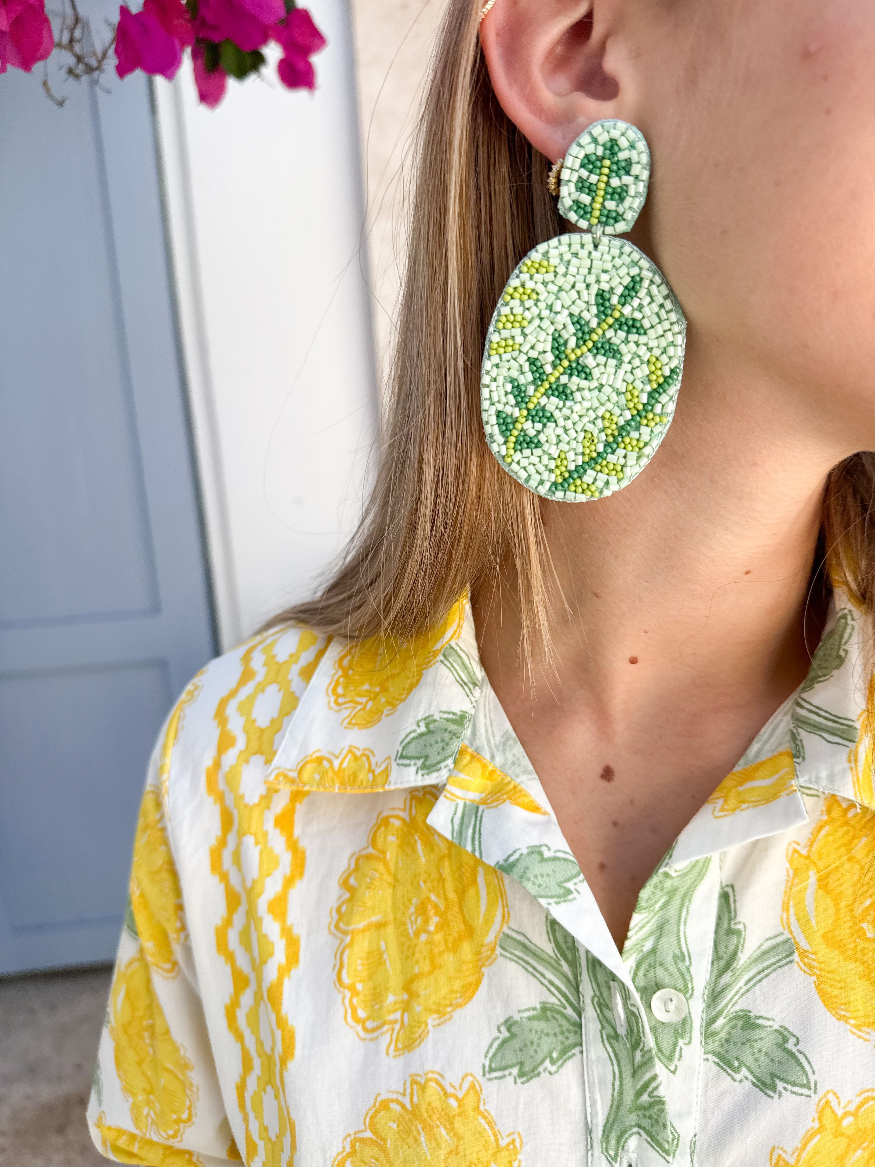 Mint Leaf Earrings
