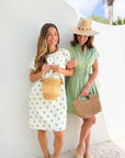 NAVYBLEU Palm Beach Dress Polka Dot Green