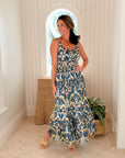 WALKER & WADE Trixie Dress Deep Ocean Ikat