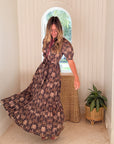 SHERIDAN FRENCH Birdie Dress Espresso Rainforest