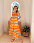FINAL SALE BELLA TU Camden Cutaway Dress Melon