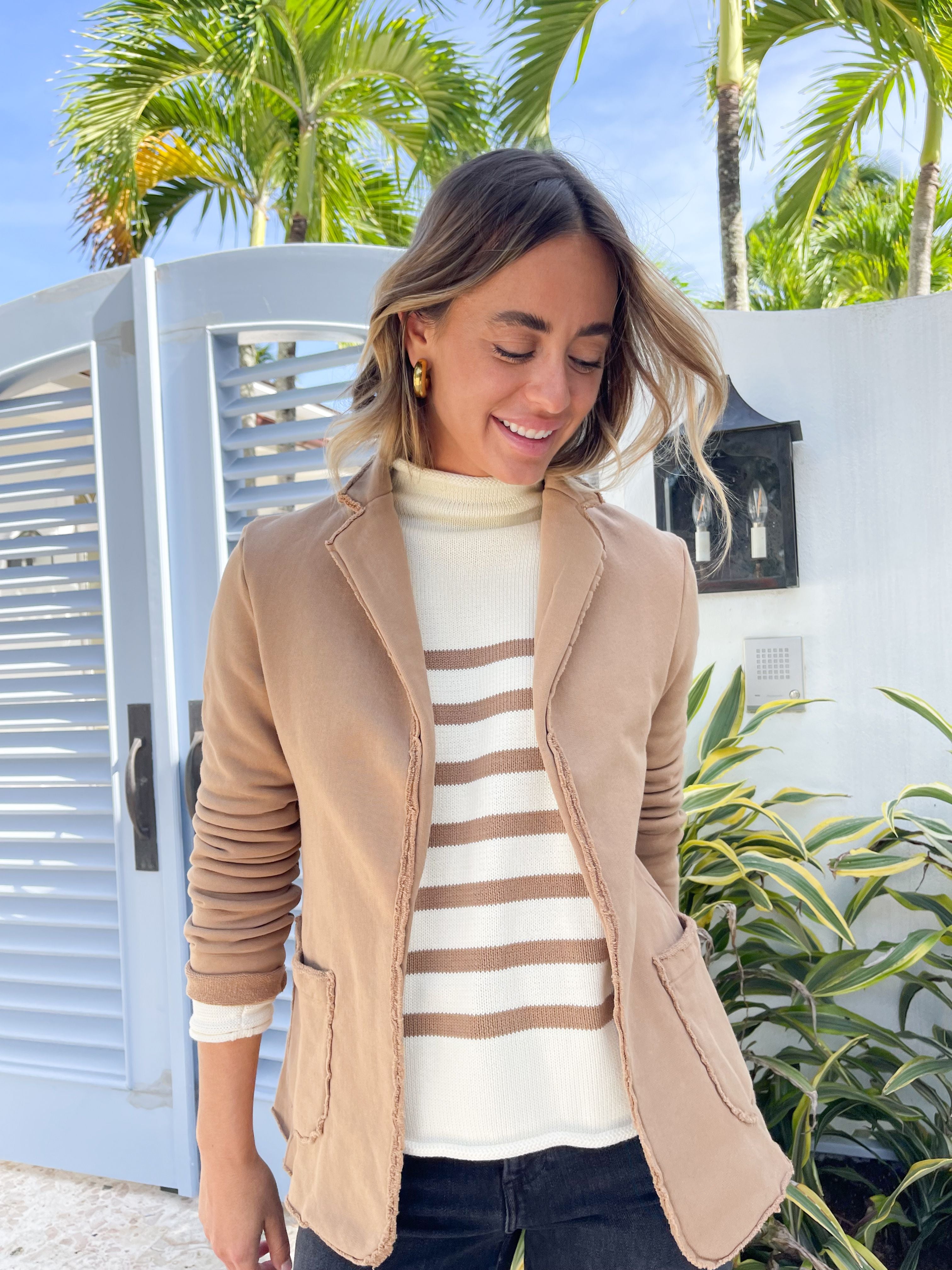 FRANK & EILEEN Dublin Blazer Camel Fleece