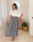 HUNTER BELL Eva Skirt Black/White Seersucker Gingham