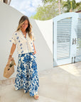 CARA CARA Melanie Skirt Fiore Evening Blue