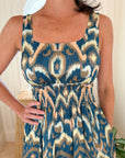 WALKER & WADE Trixie Dress Deep Ocean Ikat