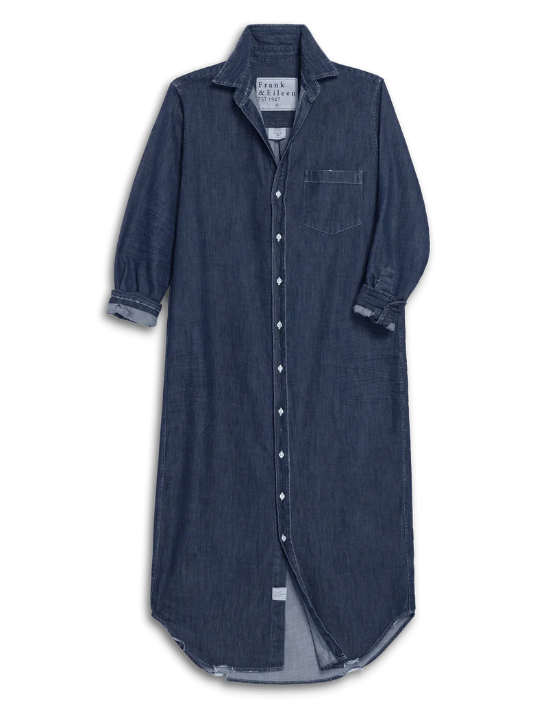 FRANK & EILEEN Rory Maxi Shirtdress Vintage Dark Wash Denim  Matilda's  Life Style
