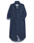 FRANK & EILEEN Rory Maxi Shirtdress Vintage Dark Wash Denim