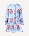 BANJANAN Roma Mini Dress Brigitte Sky