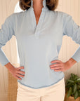 FRANK & EILEEN Patrick Popover Dive Blue Jersey