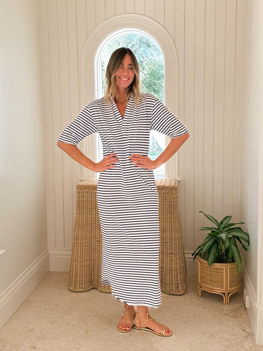 FRANK & EILEEN Emma Dress White/Navy Stripe – Matilda's Life Style