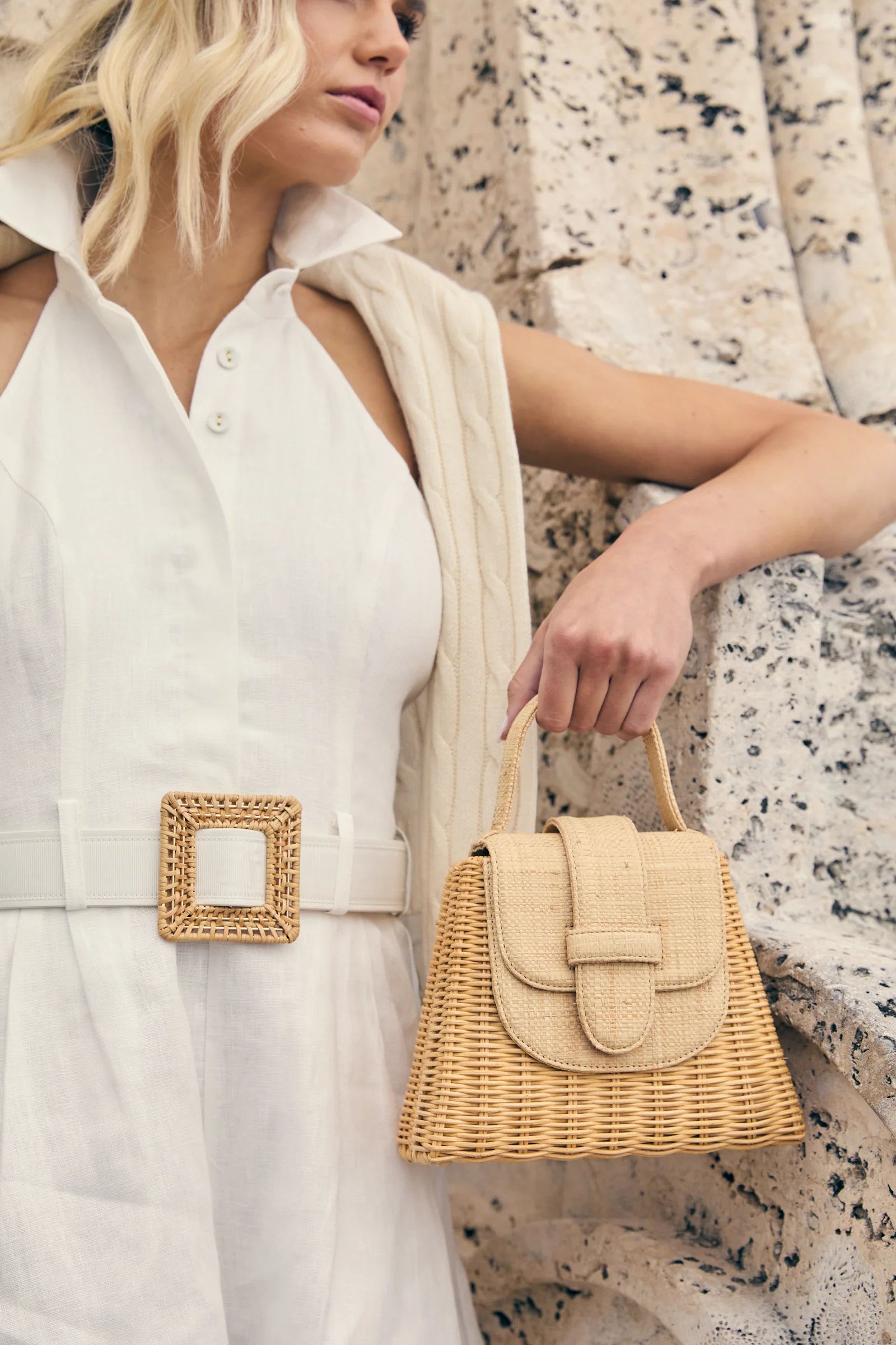 PAMELA MUNSON The Petite Lady Bag Raffia
