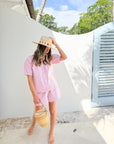 MAREA Everly Top Red Seersucker