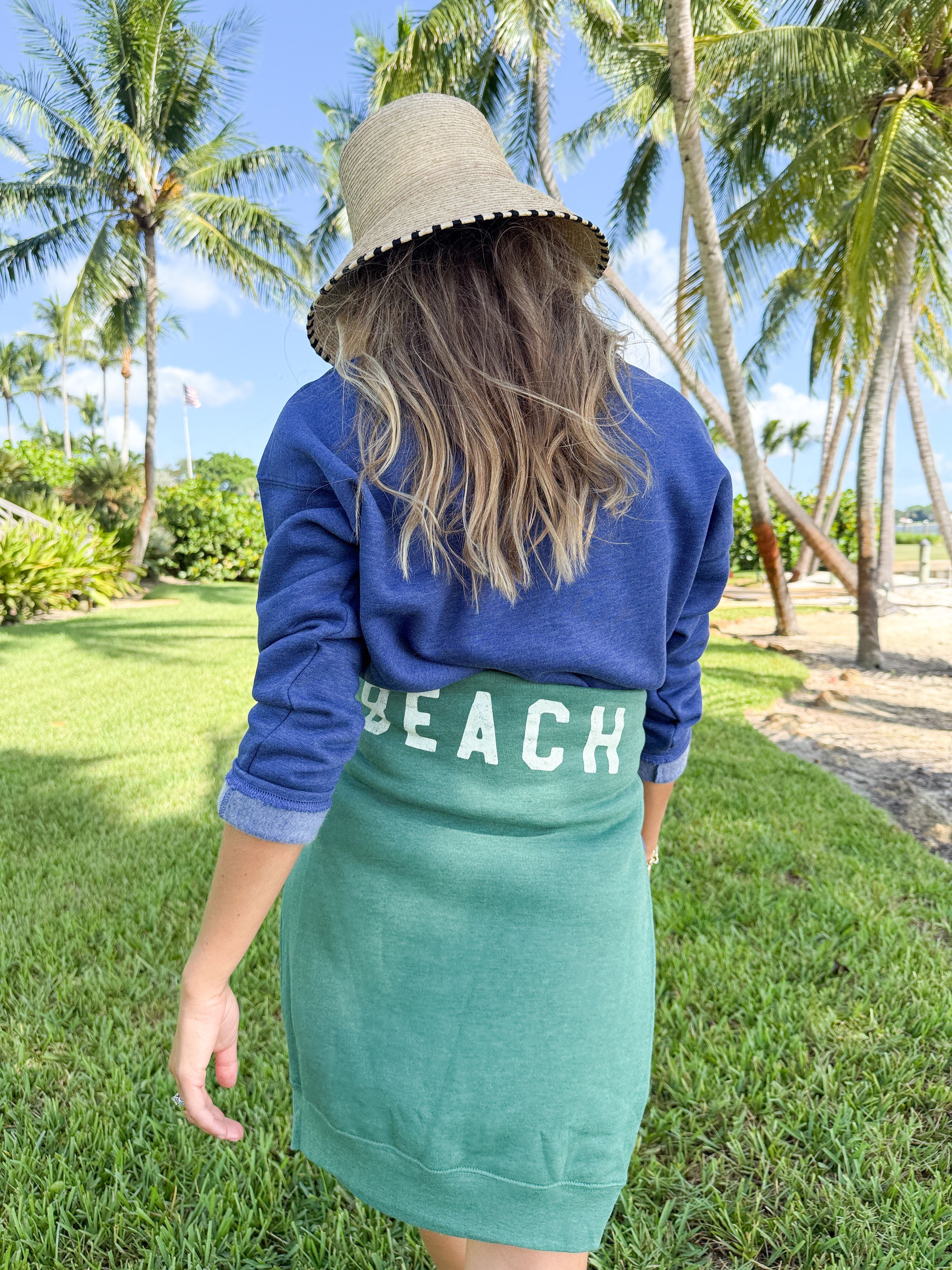 Beach Sweatshirt Heather Forest