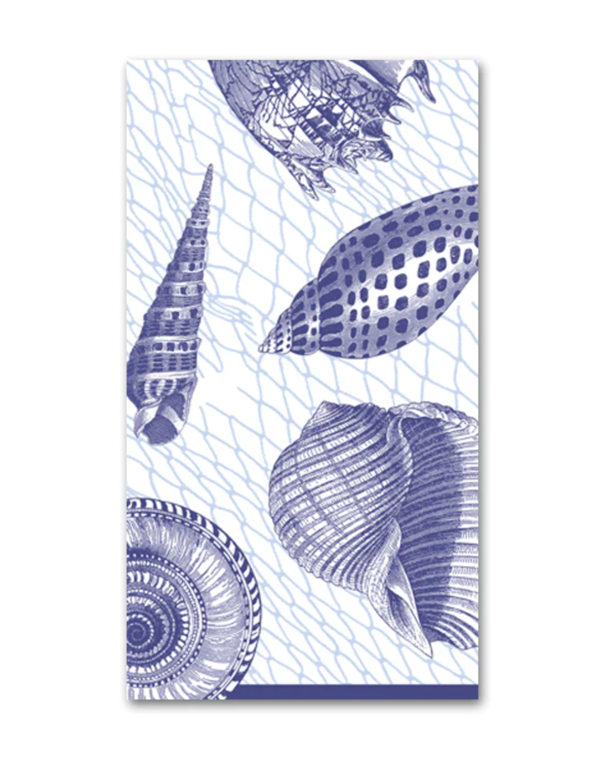 Netting and Shells Blue Guest Towel