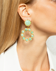 SYLVIA TOLEDANO Boucles d’oreilles Flower Candies Amazonite