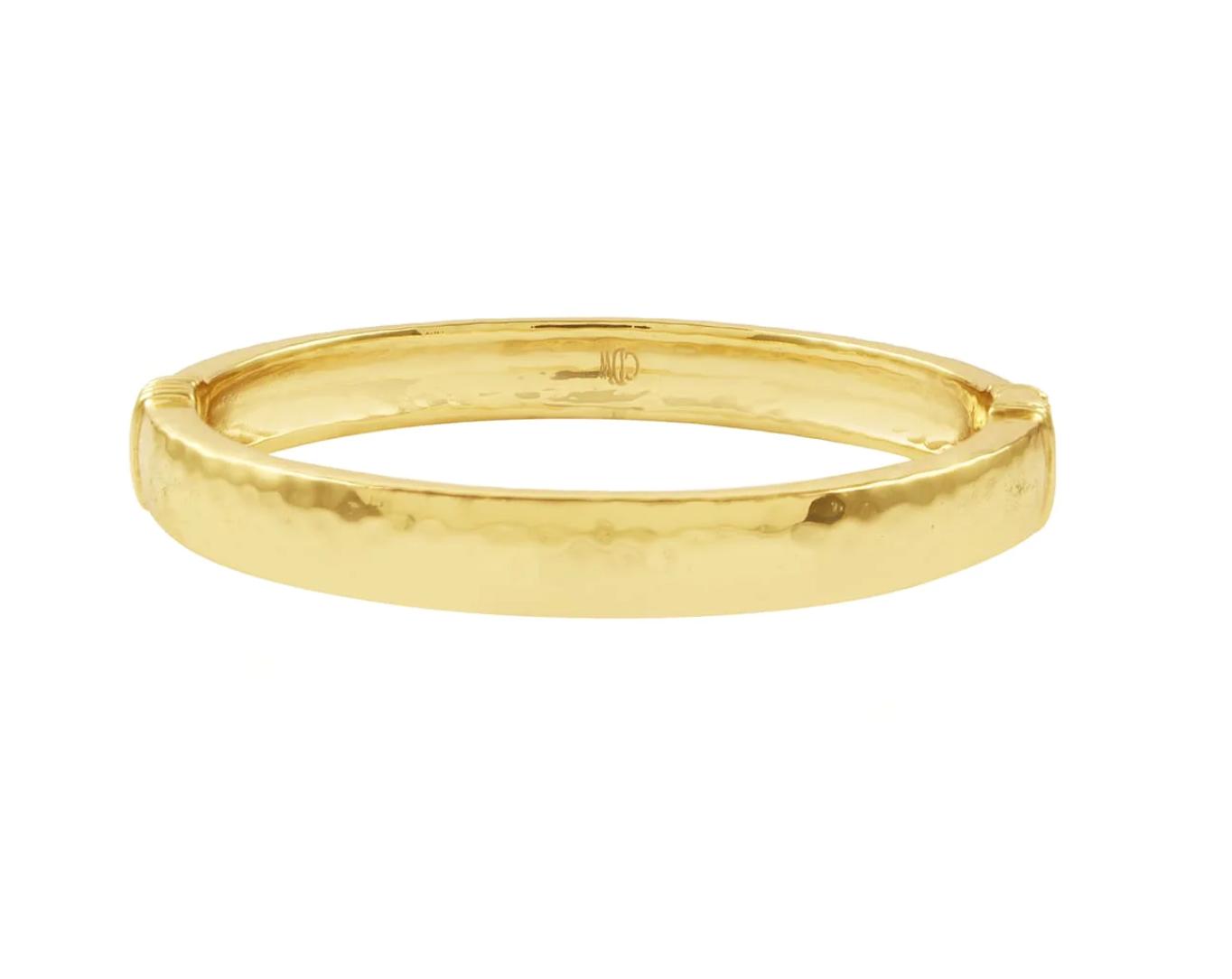 CAPUCINE DE WULF Cleopatra Oval Hinged Bangle - Gold