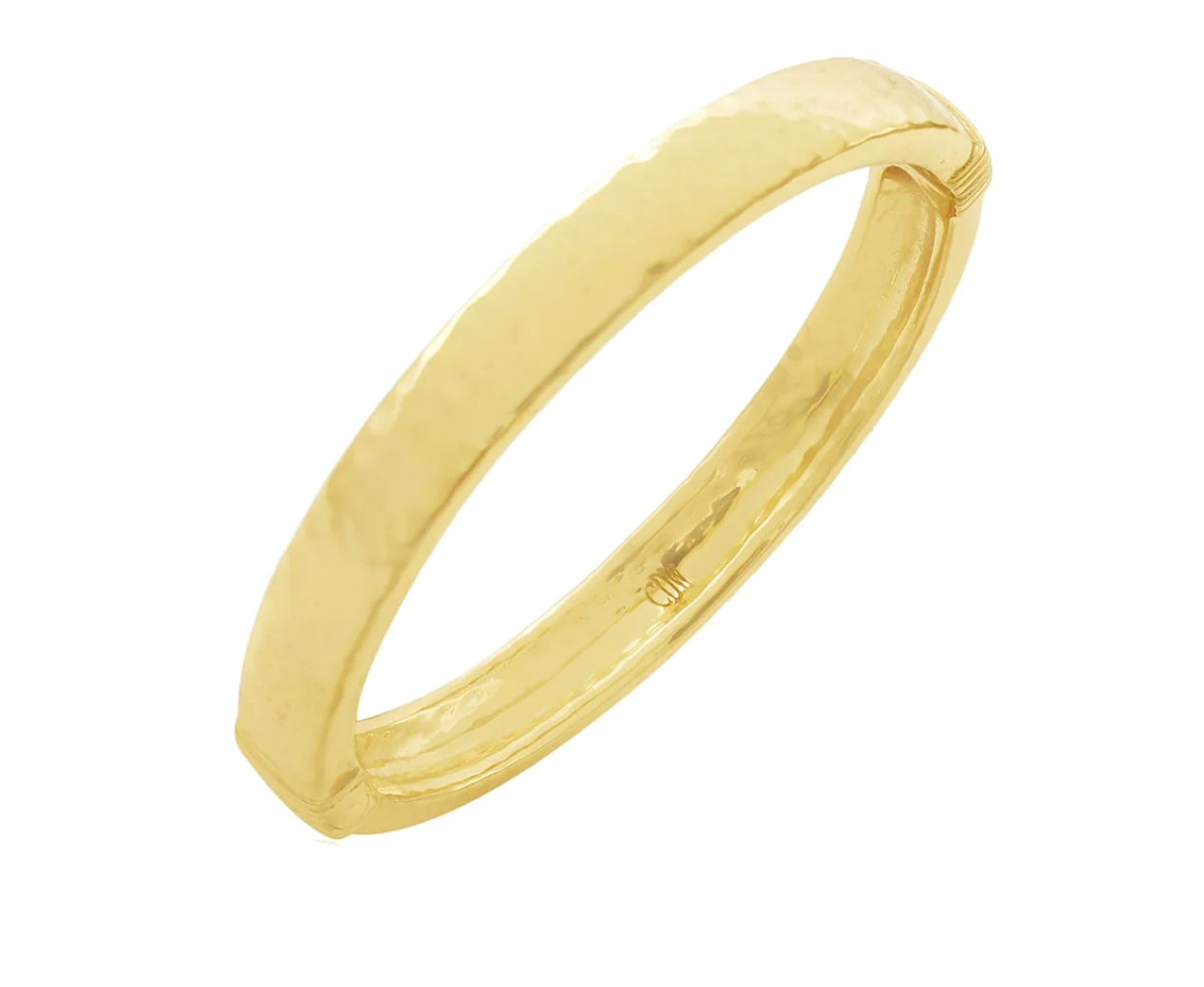 CAPUCINE DE WULF Cleopatra Oval Hinged Bangle - Gold